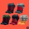 Bioworld Naruto: Colorblock - 5 Pair Ankle Socks Merch