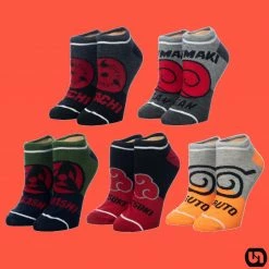 Bioworld Naruto: Colorblock - 5 Pair Ankle Socks Merch