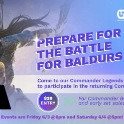 Unplugged Gaming Commander Legends: Battle For Baldurs Gate Friday Prerelease Event