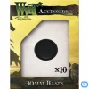 WYRD Miniatures 30mm Black Round Lipped Bases - 10 Pack