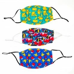 Bioworld Merch Pokemon: 3 Pack Adjustable Face Covers