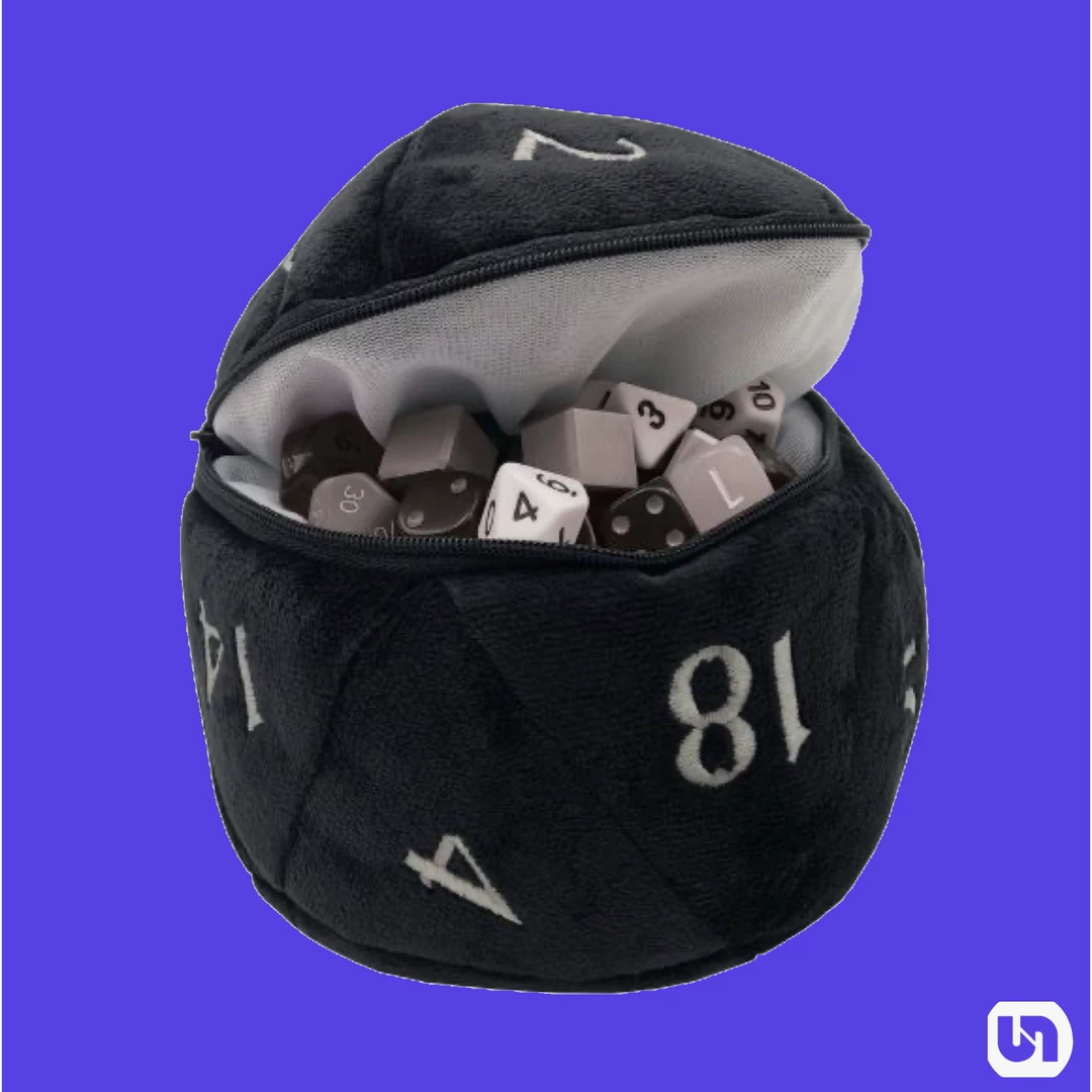 Top 10 ⌛ Ultra Pro: Dice Bag Plush D20 - Black/White ❤️ 3 Ultra Pro: Dice Bag Plush D20 - Black/White
