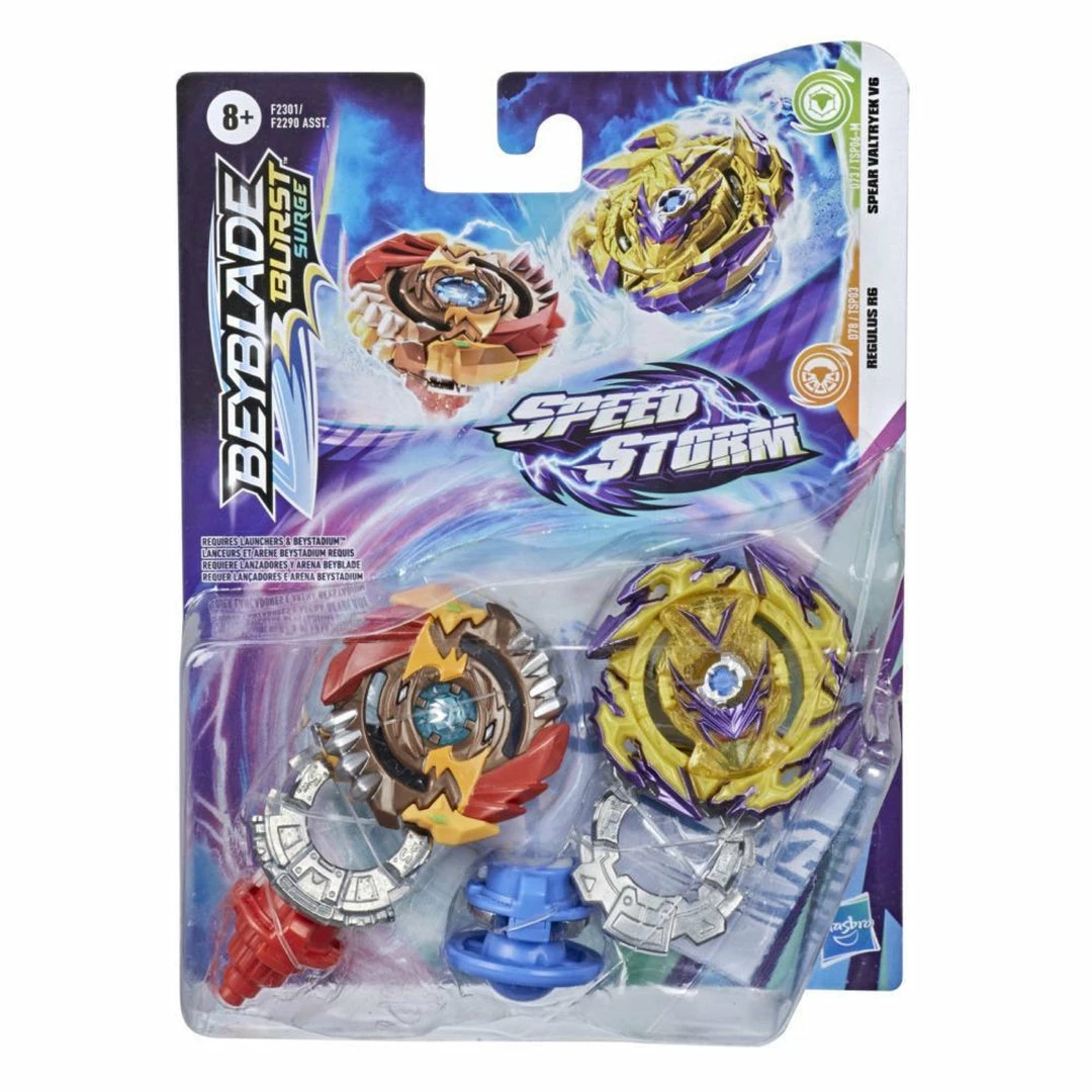 Wholesale ❤️ Hasbro Gaming Beyblade: Burst Surge Speedstorm Dual Pack- Spear Valtryek V6 And Regulus R6 ❤️ 3 Hasbro Gaming Beyblade: Burst Surge Speedstorm Dual Pack- Spear Valtryek V6 And Regulus R6