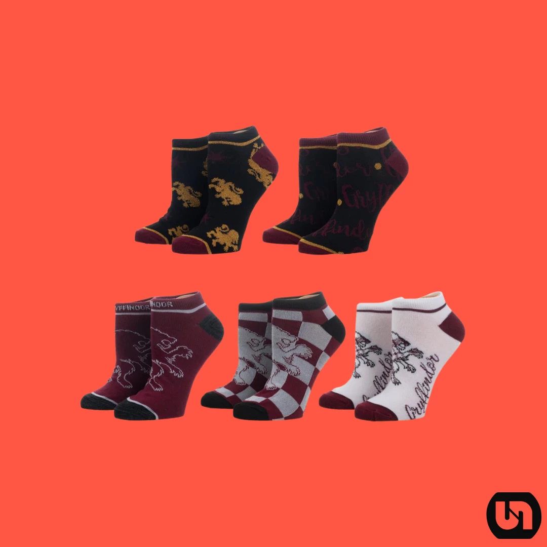 Cheap π Bioworld Harry Potter: 5 Pair Ankle 𧦠Socks - Gryffindor βοΈ 3 Bioworld Harry Potter: 5 Pair Ankle Socks - Gryffindor