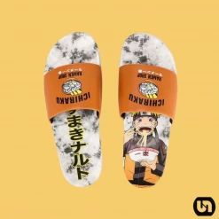 Bioworld Merch Naruto: Ichiraku Ramen Shop Athletic Slide Sandals