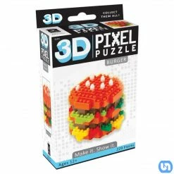 University Games Toys & Figures Puzzle: 3D Pixel - Hamburger