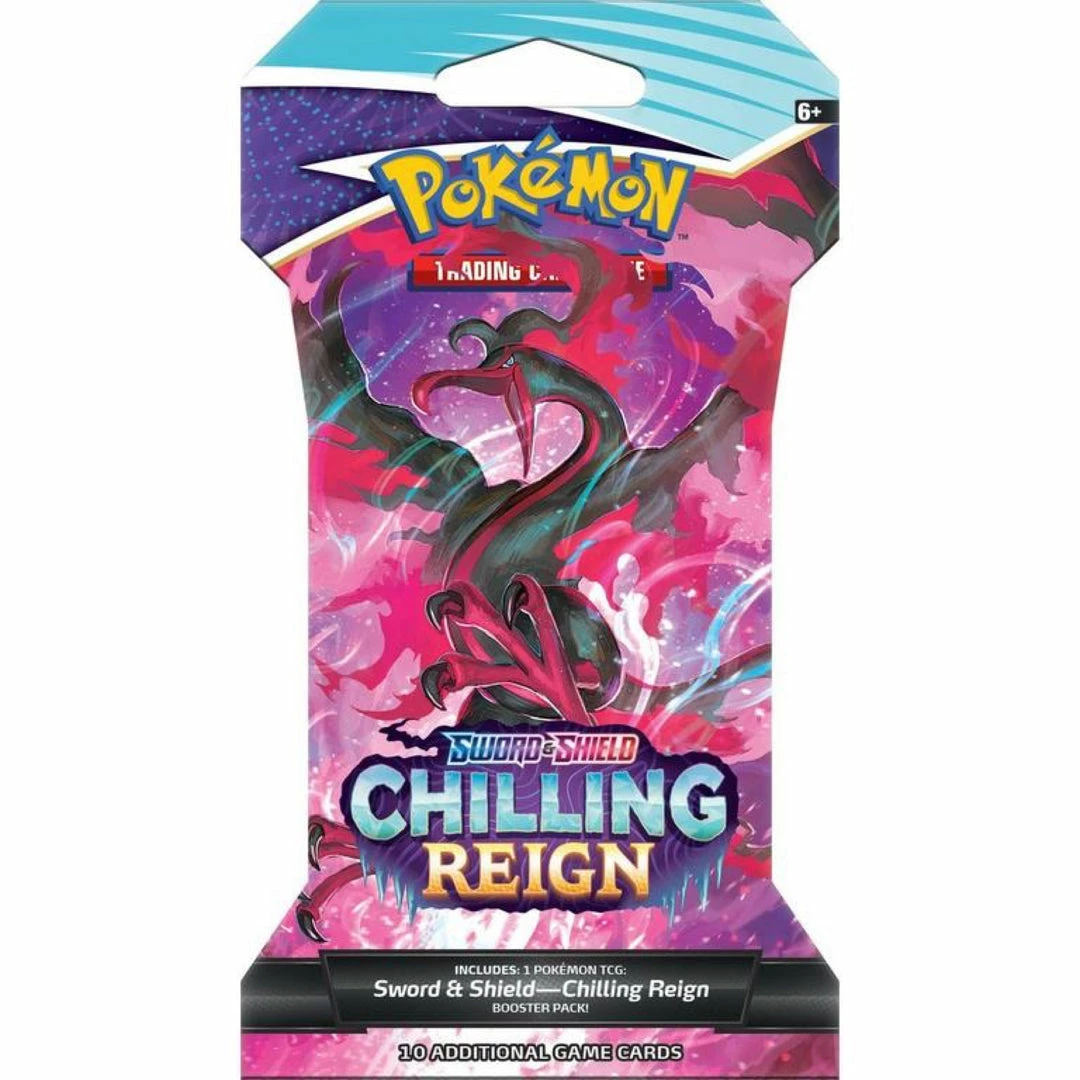 New β€οΈ Pokemon TCG: Sword & Shield Chilling Reign Sleeved Booster Pack π 5 Pokemon TCG: Sword & Shield Chilling Reign Sleeved Booster Pack