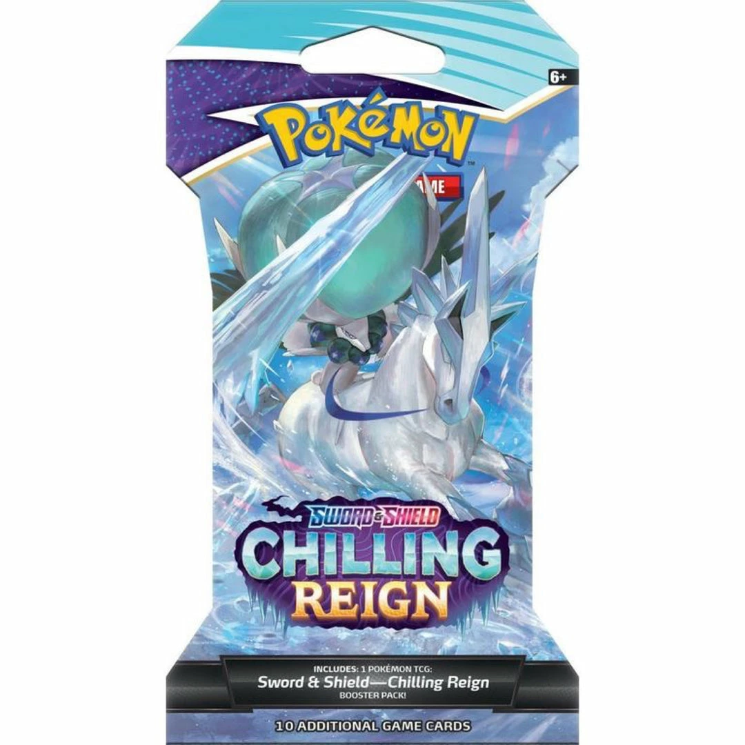 New β€οΈ Pokemon TCG: Sword & Shield Chilling Reign Sleeved Booster Pack π 6 Pokemon TCG: Sword & Shield Chilling Reign Sleeved Booster Pack