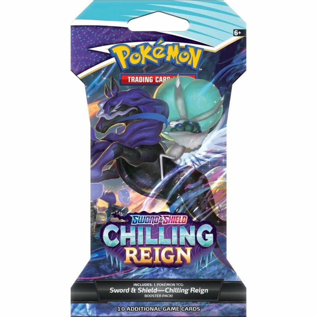 New β€οΈ Pokemon TCG: Sword & Shield Chilling Reign Sleeved Booster Pack π 7 Pokemon TCG: Sword & Shield Chilling Reign Sleeved Booster Pack