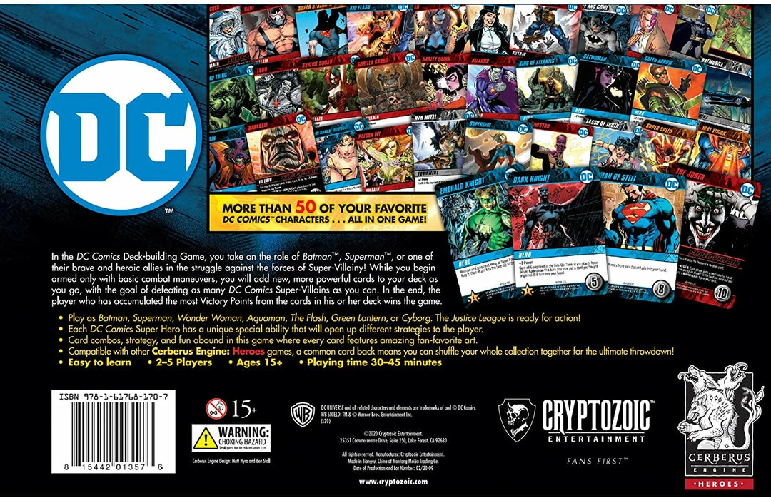 Flash Sale ๐ฅฐ Cryptozoic Entertainment DC Comics Deck-Building Game Board Games ๐ 4 Cryptozoic Entertainment DC Comics Deck-Building Game Board Games