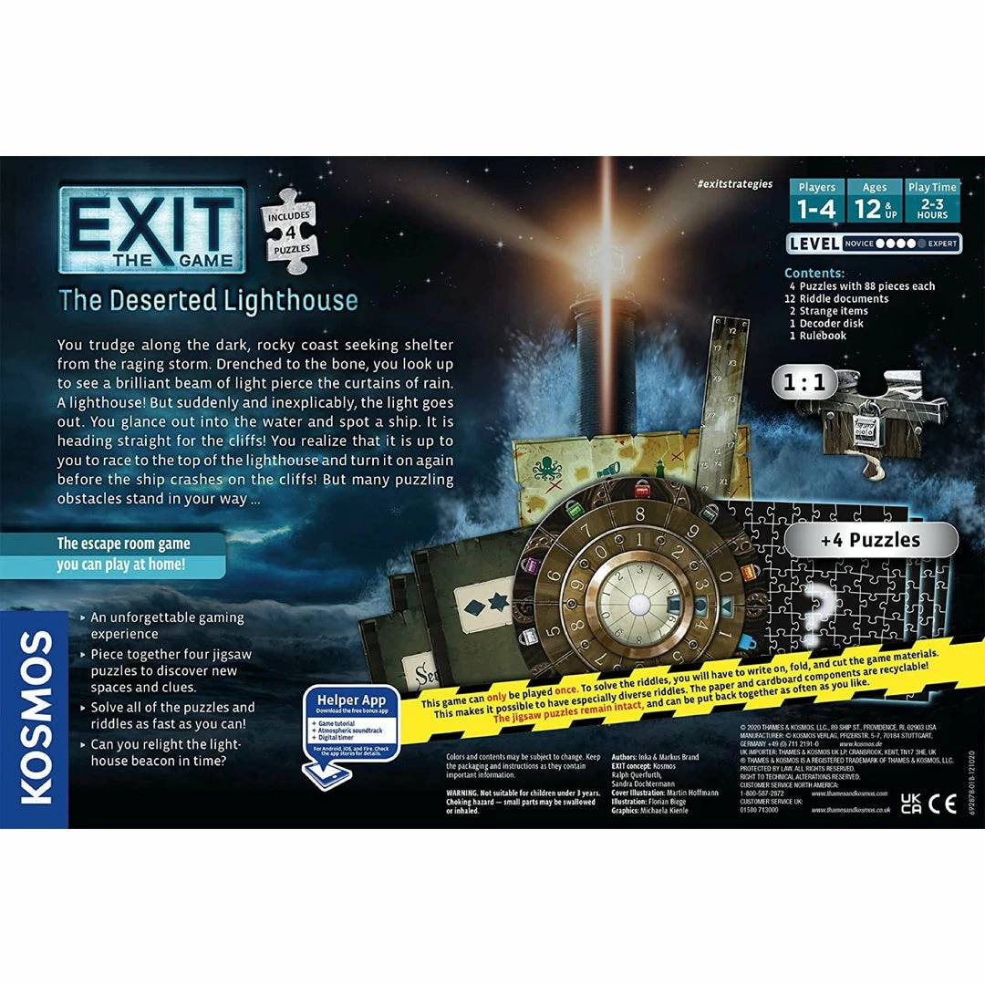 Wholesale π Kosmos Exit The Game: The Deserted Lighthouse (with Jigsaw Puzzles) Board Games 𧨠4 Kosmos Exit The Game: The Deserted Lighthouse (with Jigsaw Puzzles) Board Games