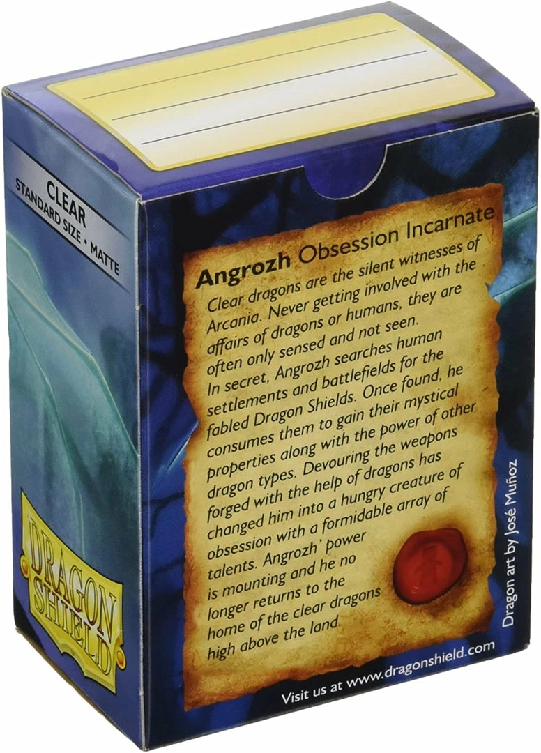 Outlet π Arcane Tinman Dragon Shield: Matte Sleeves -Clear (100-Pack) π 4 Arcane Tinman Dragon Shield: Matte Sleeves -Clear (100-Pack)