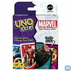 Mattel Games UNO: Flip! - Marvel-Super Heroes Or Villains Board Games