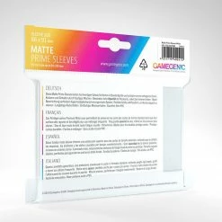 Asmodee Supplies Gamegenic: Matte Prime Sleeves 100ct - White