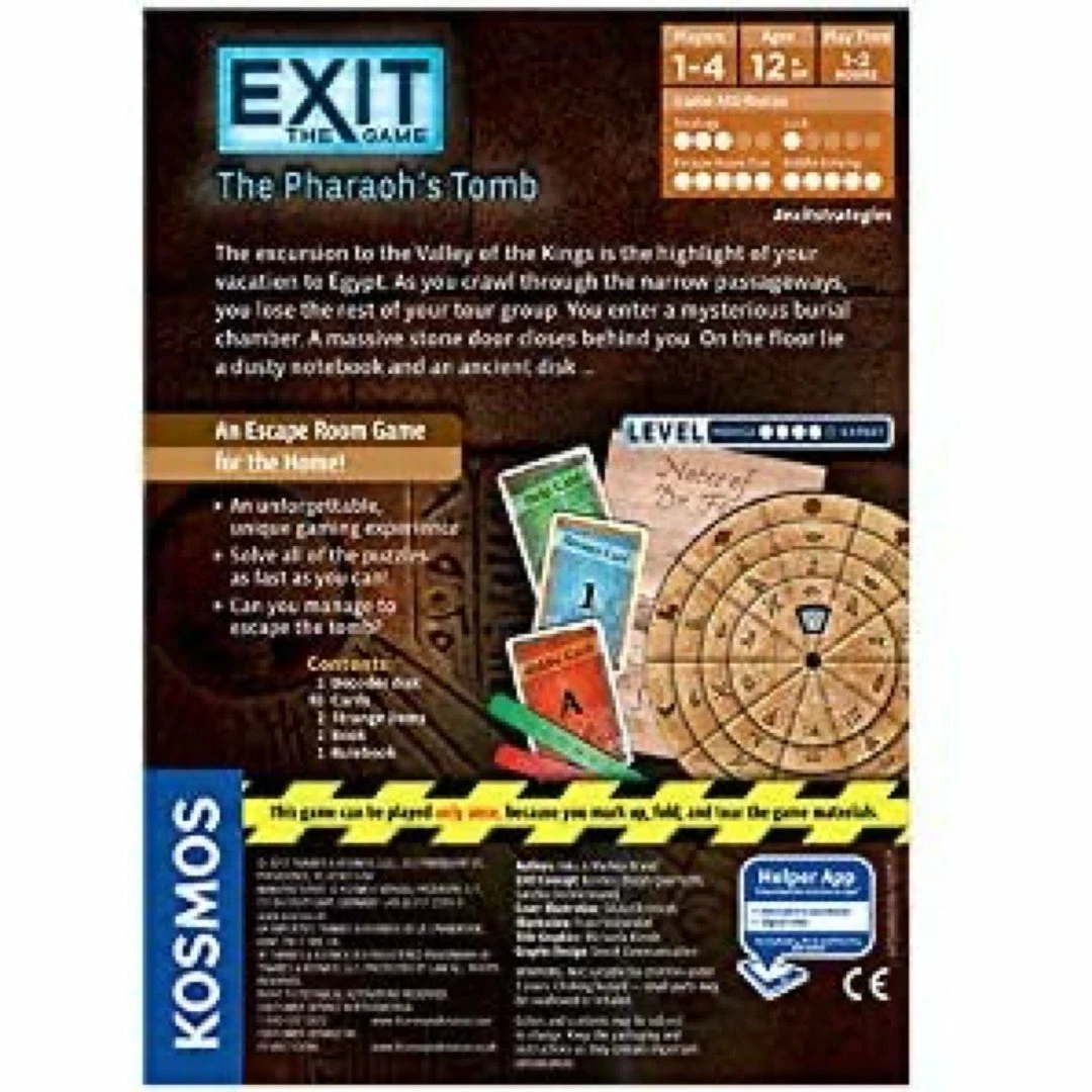 Wholesale π― Kosmos Board Games Exit The Game: The Pharaoh's Tomb βοΈ 4 Kosmos Board Games Exit The Game: The Pharaoh's Tomb