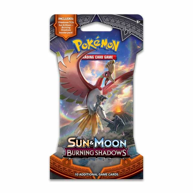 Deals π Pokemon TCG: Sun & Moon Burning Shadows Sleeved Booster Pack TCGs β¨ 3 Pokemon TCG: Sun & Moon Burning Shadows Sleeved Booster Pack TCGs