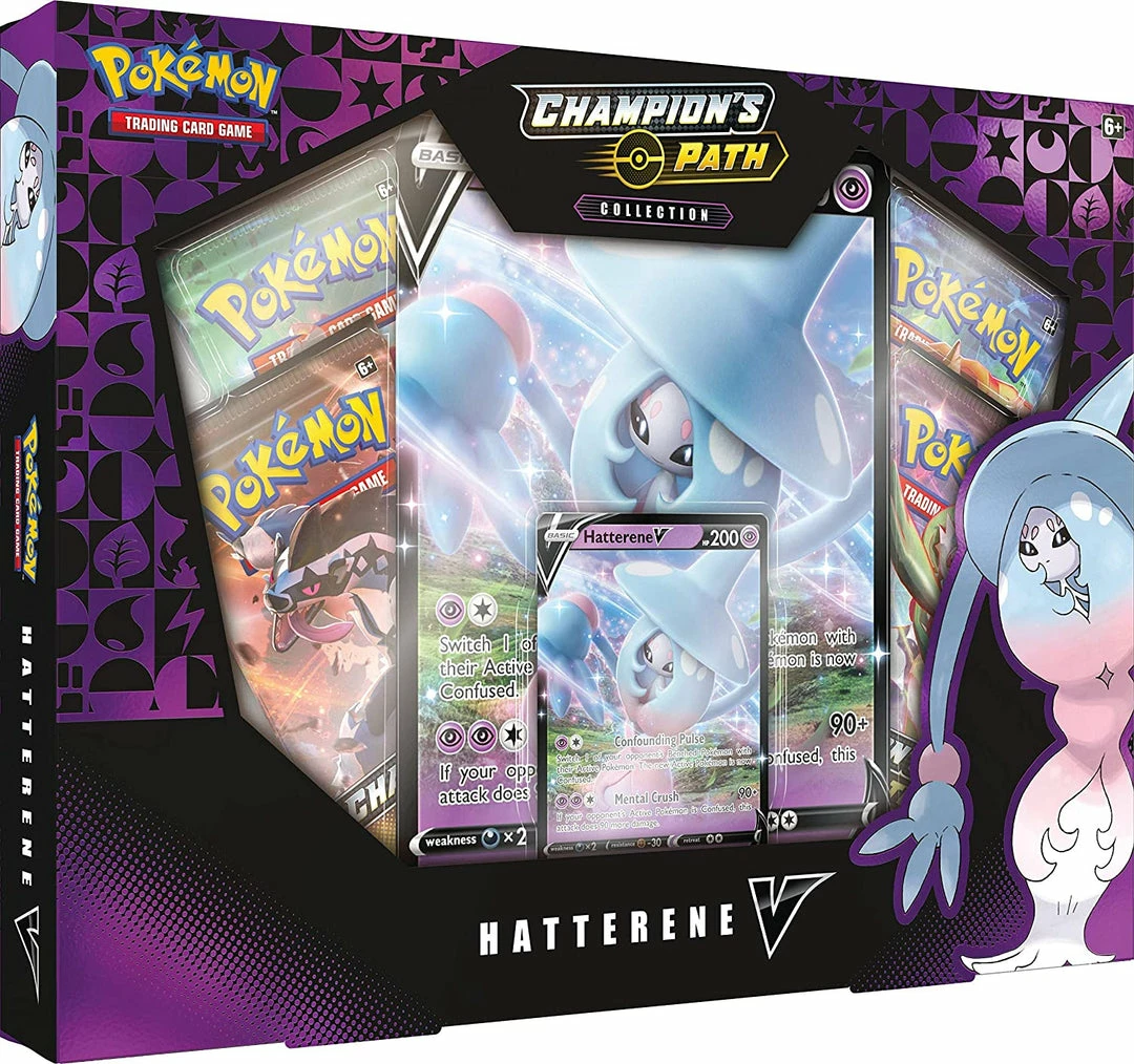 Brand new π Pokemon TCG: Champion's Path Hatterene V Box π 3 Pokemon TCG: Champion's Path Hatterene V Box