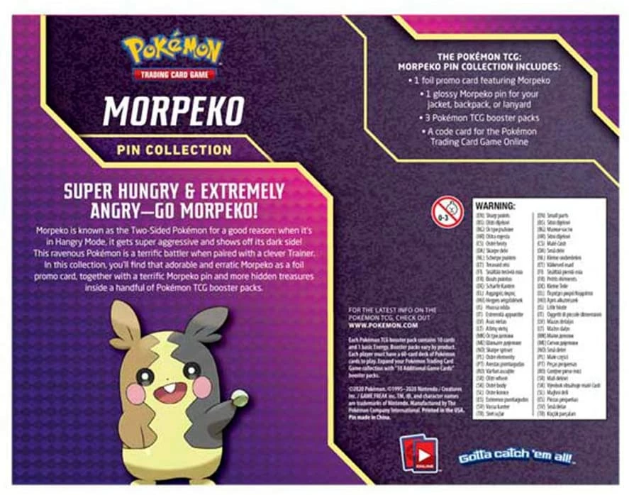 Coupon β TCGs Pokemon TCG: Morpeko Pin Collection π₯ 4 TCGs Pokemon TCG: Morpeko Pin Collection