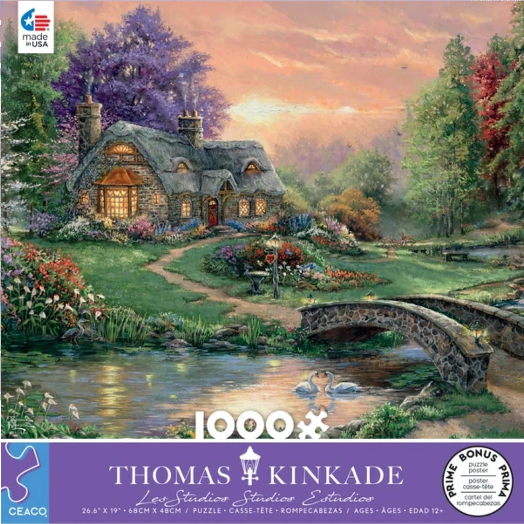 Outlet β€οΈ CEACO Company Puzzle: Thomas Kinkade - Sweetheart Retreat 1000pc π 3 CEACO Company Puzzle: Thomas Kinkade - Sweetheart Retreat 1000pc