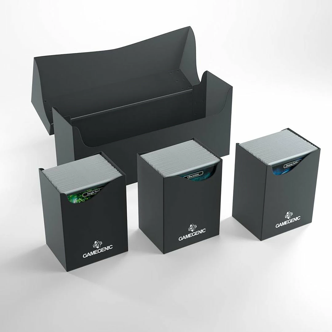 New π Asmodee Supplies Gamegenic: Triple Deck Holder 240+ - Black 𧨠3 Asmodee Supplies Gamegenic: Triple Deck Holder 240+ - Black